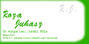 roza juhasz business card